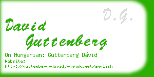 david guttenberg business card